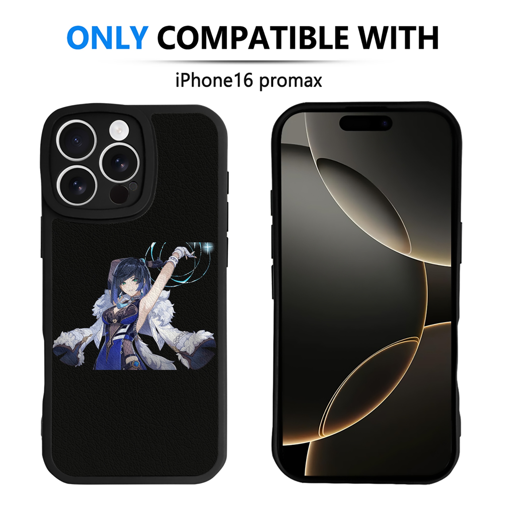 げんし神 夜兰 やらん genshin Yaran 【iPhone 16シリーズ対応】シリコンスマホケース（レザー調） 材質：シリコン